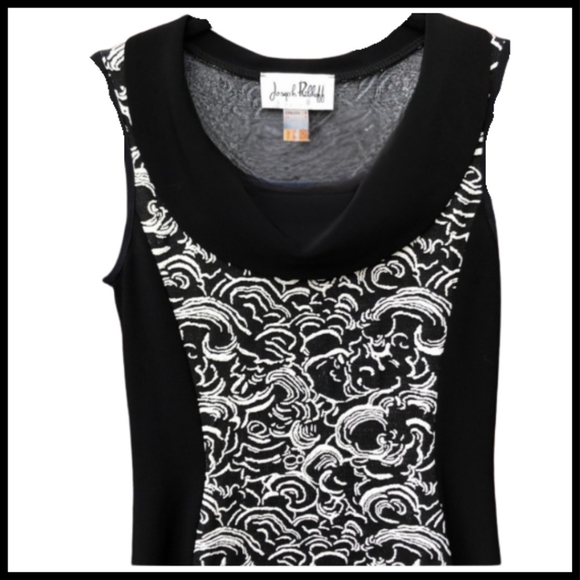 NWT Joseph Ribkoff Classic Cocktail Jacquard Dress Size 10 - Picture 4 of 6